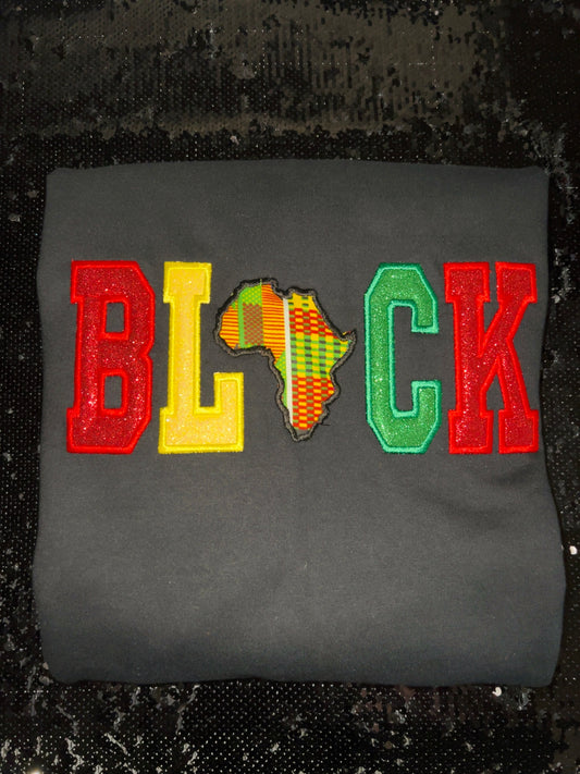 Black History Month Embroidered Crewneck
