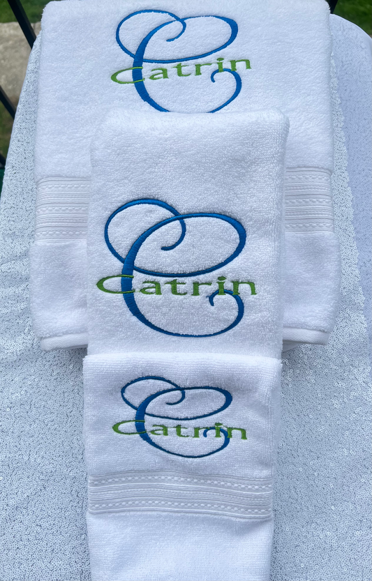 Custom Bath/Hand/Wash Name Towels